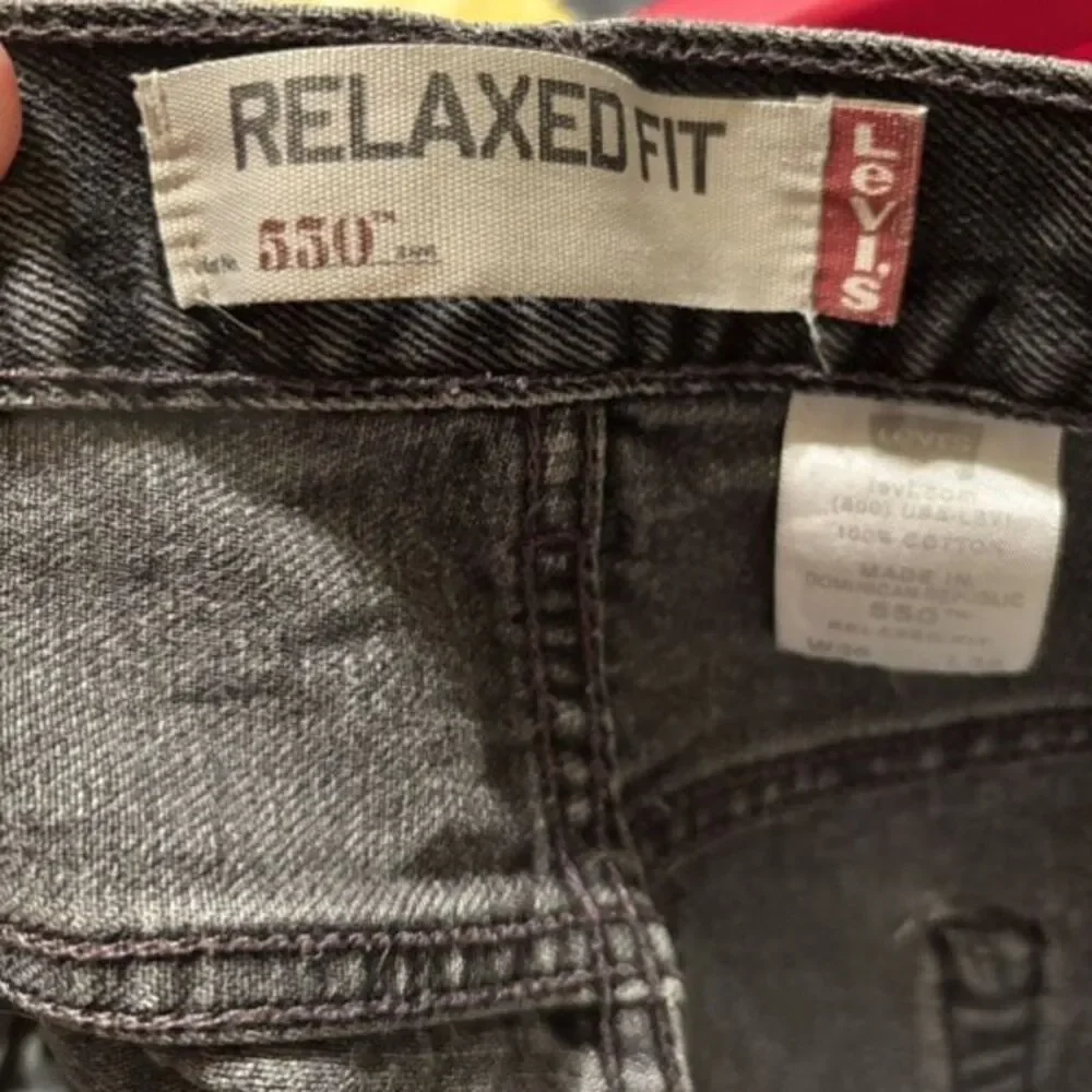 Levi’s 550 Relaxed Fit Size 36x30 Black Jeans *Read*